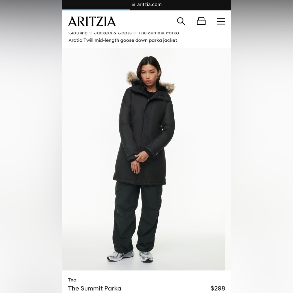 Aritzia Summit Parka Size S
